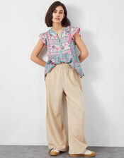 East Clementine Frill Sleeveless Blouse, Green (MINT), large