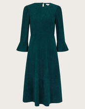 Sally Stretch Corduroy Dress, Teal (TEAL), large