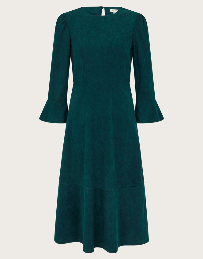 Sally Stretch Corduroy Dress, Teal (TEAL), large