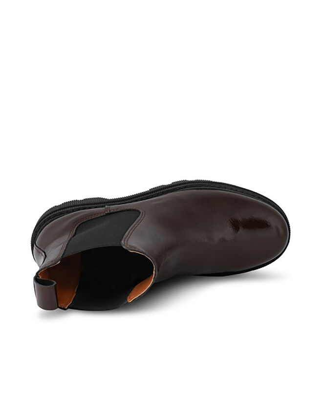 Shoe The Bear Patent Leather Chelsea Boots, Brown (CHOCOLATE), large