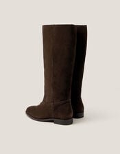 Jean Suede Knee High Boots, Brown (CHOCOLATE), large