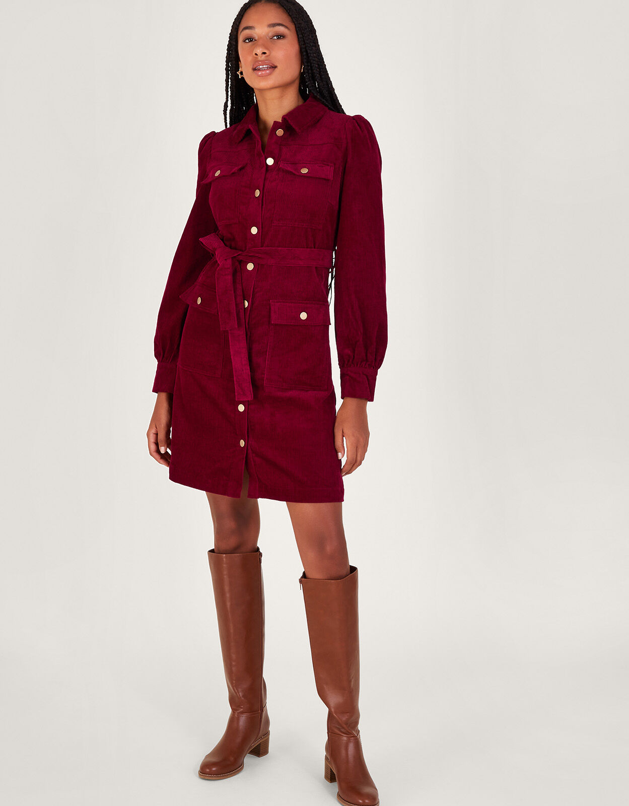 Long sleeve utility clearance dress