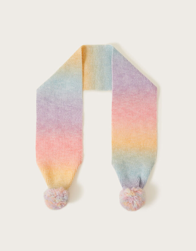 Harmony Rainbow Pom-Pom Scarf, , large