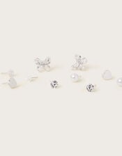 5-Pack Bridesmaid Pearl Stud Earrings, , large