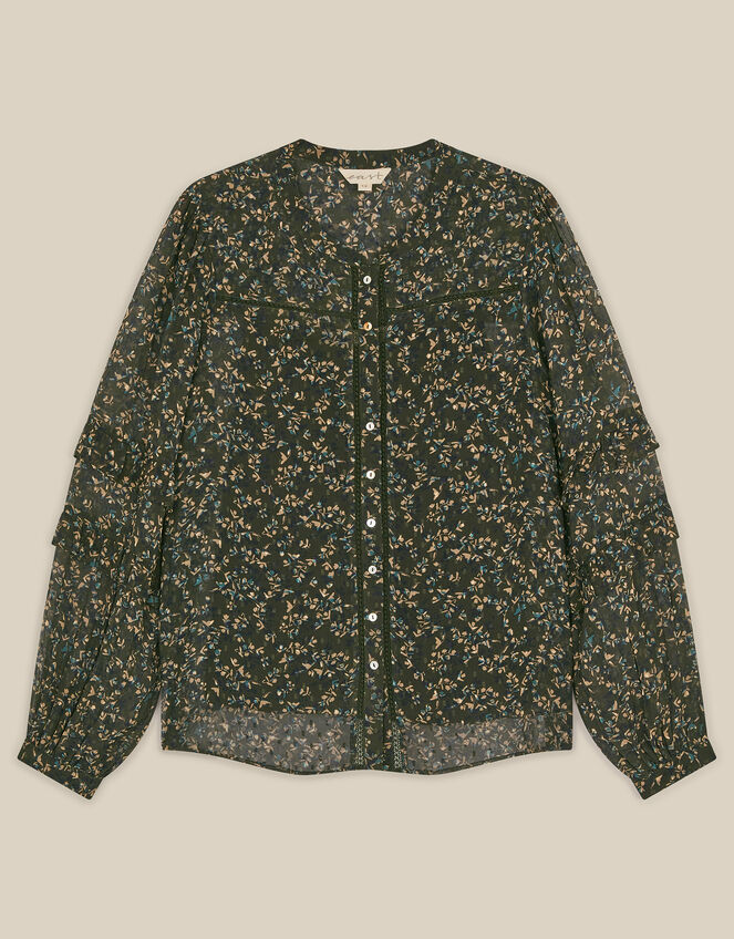 East Ellis Floral Print Blouse, Green (GREEN), large