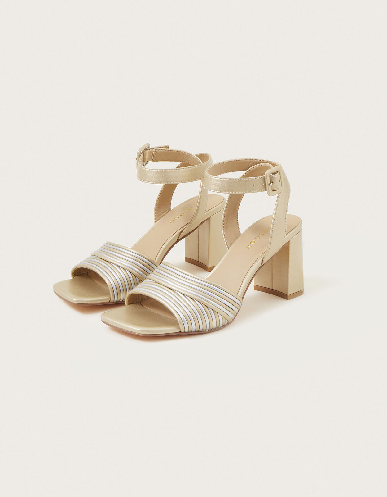 Metallic ankle strap sandals online