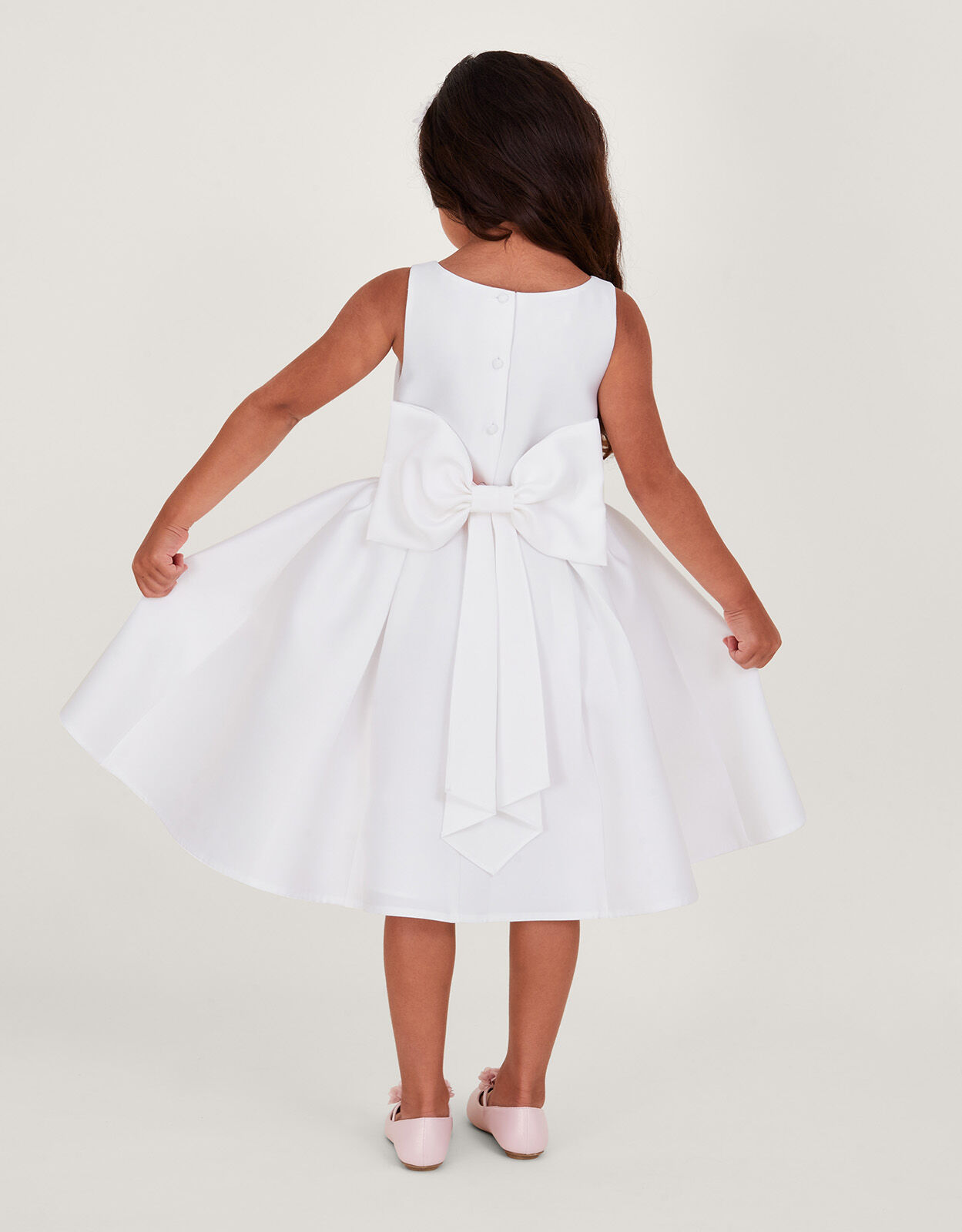 Holly Duchess Twill Bridesmaids Dress Ivory Girls Dresses Monsoon UK
