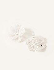 Glitter Snowflake Hairclips, , large