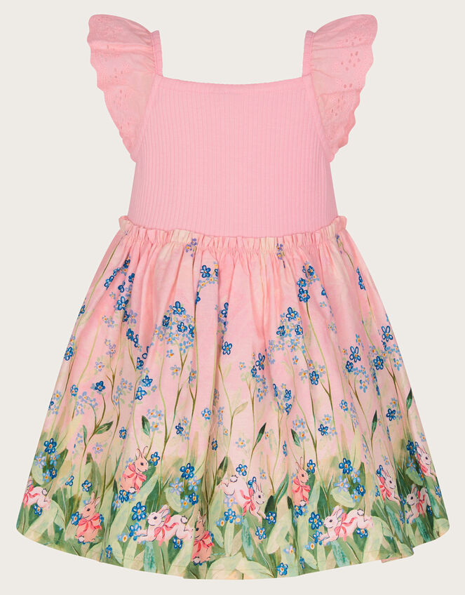 Baby Bunny Scene Dress, Pink (PINK), large