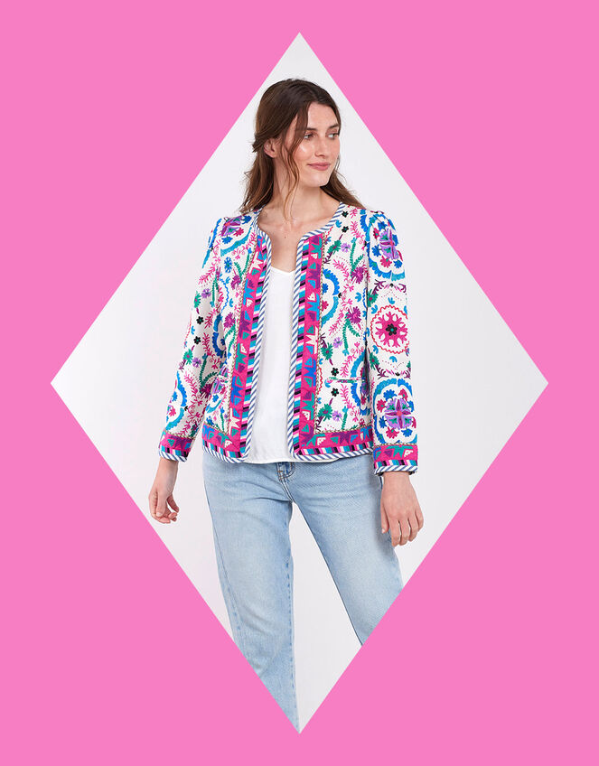 East Preeti Embroidered Jacket, Multi (MULTI), large
