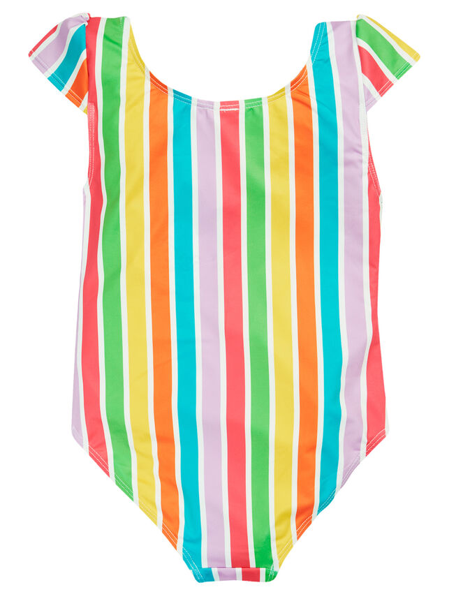 Frugi Marina Stripe Swimsuit , Multi (MULTI), large