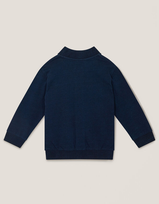 Denim Jersey Bomber Jacket , Blue (BLUE), large