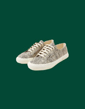 Superga Animal Lace-Up Canvas Trainers, Multi (MULTI), large