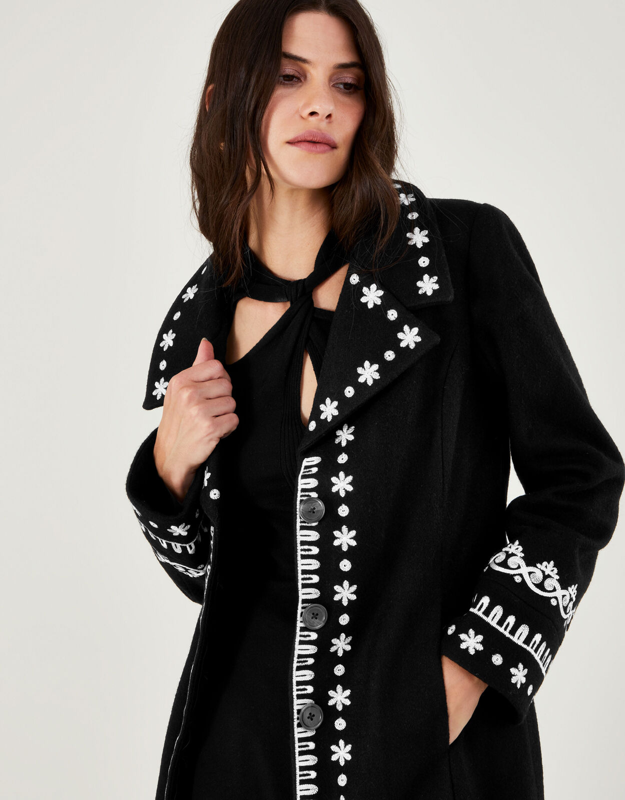 Embroidered coat uk sales