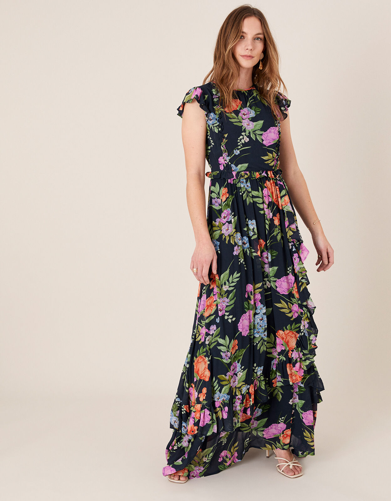 Monsoon floral maxi dress deals
