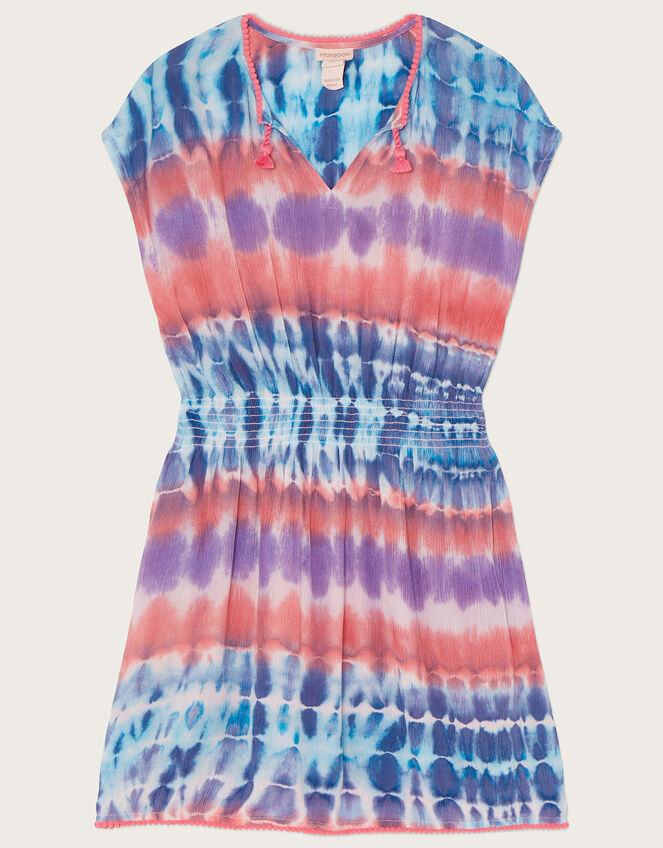 Tie Dye Kaftan Dress Blue