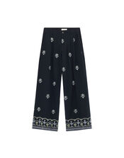 Maison Hotel Lolo Floral Straight-Leg Trousers, Black (BLACK), large