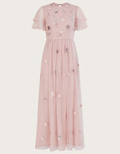 Catherine Embellished Shorter Length Dress , Pink (BLUSH), large