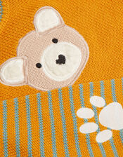 Newborn Benny Bear Knitted Set, Yellow (MUSTARD), large