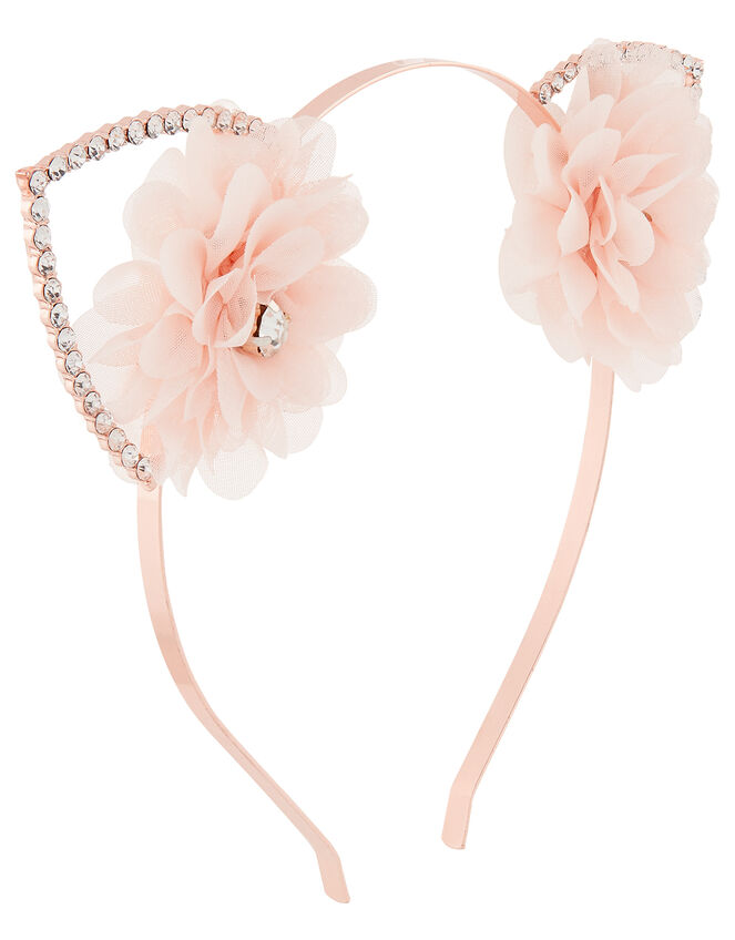 Gemima Sparkle Cat Ear Headband, , large