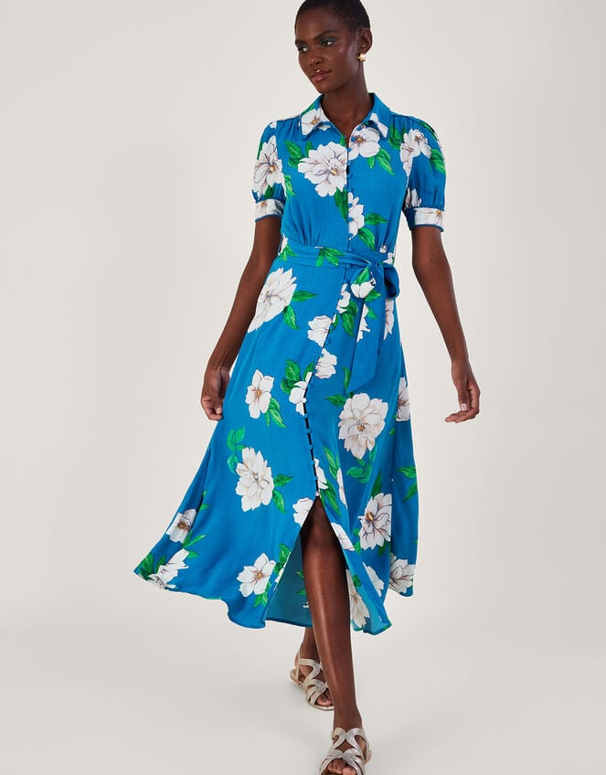 Milana Embellished Shirt Dress, Blue (BLUE), large