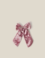 Velvet Mix Bow Hair Clip, , large
