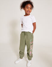 Embroidered Cargo Joggers, Green (GREEN), large