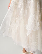 Rosie Embroidered Floral Wedding Skirt, Ivory (IVORY), large