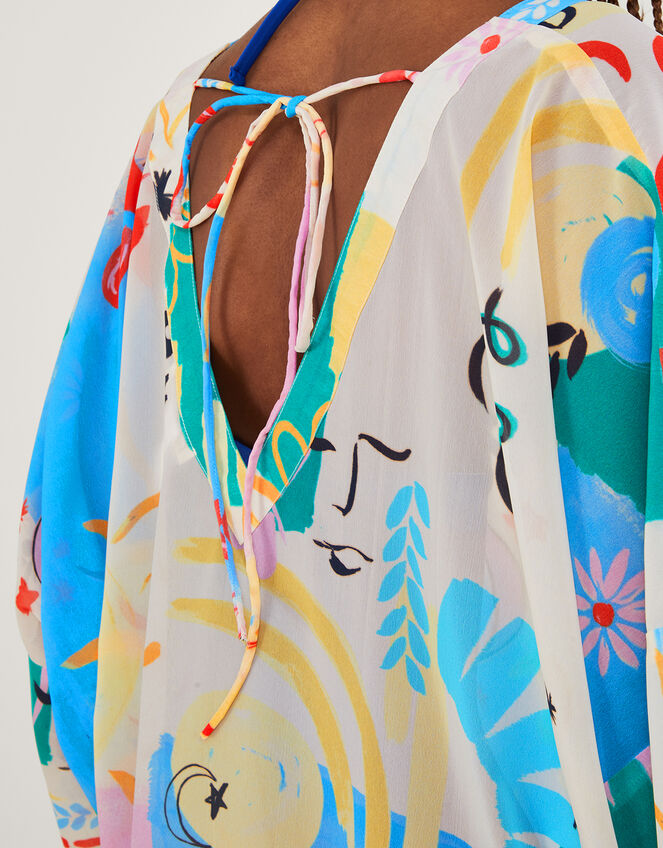 Skyla Print Long Kaftan, , large