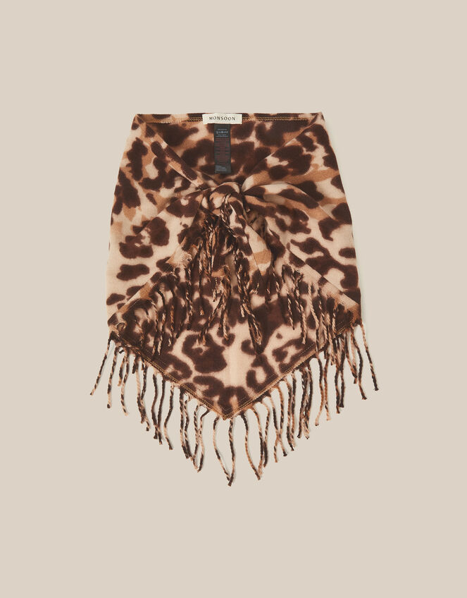 Archie Animal Print Triangle Scarf, , large