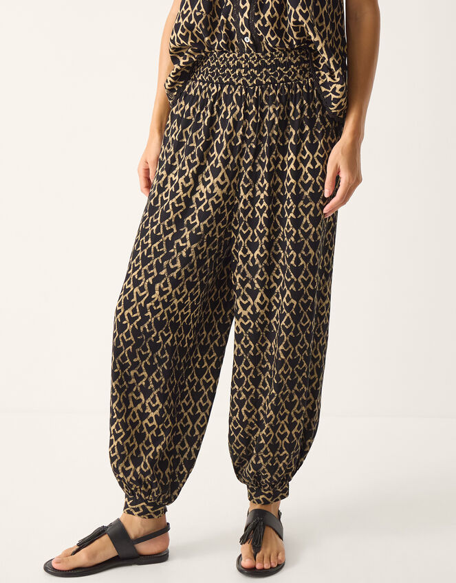 Arti Print Balloon Trousers, Black (BLACK), large