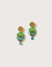 Small Embellished Drop Earrings, , large