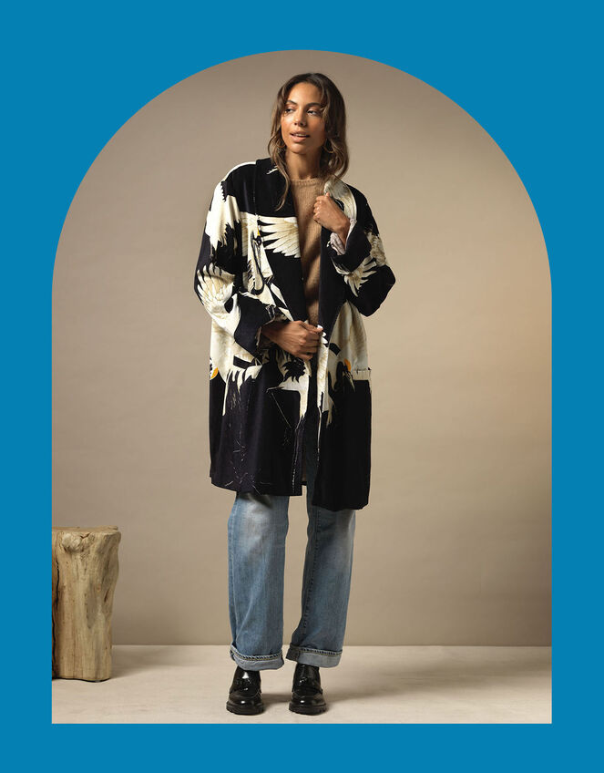 One Hundred Stars Stork Print Jacket, , large
