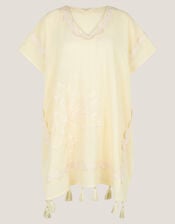 Suzie Tassel Kaftan Cover Up, Yellow (YELLOW), large