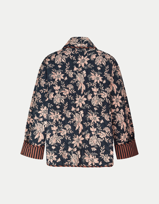 East Floral Quilted Jacket , Black (BLACK), large