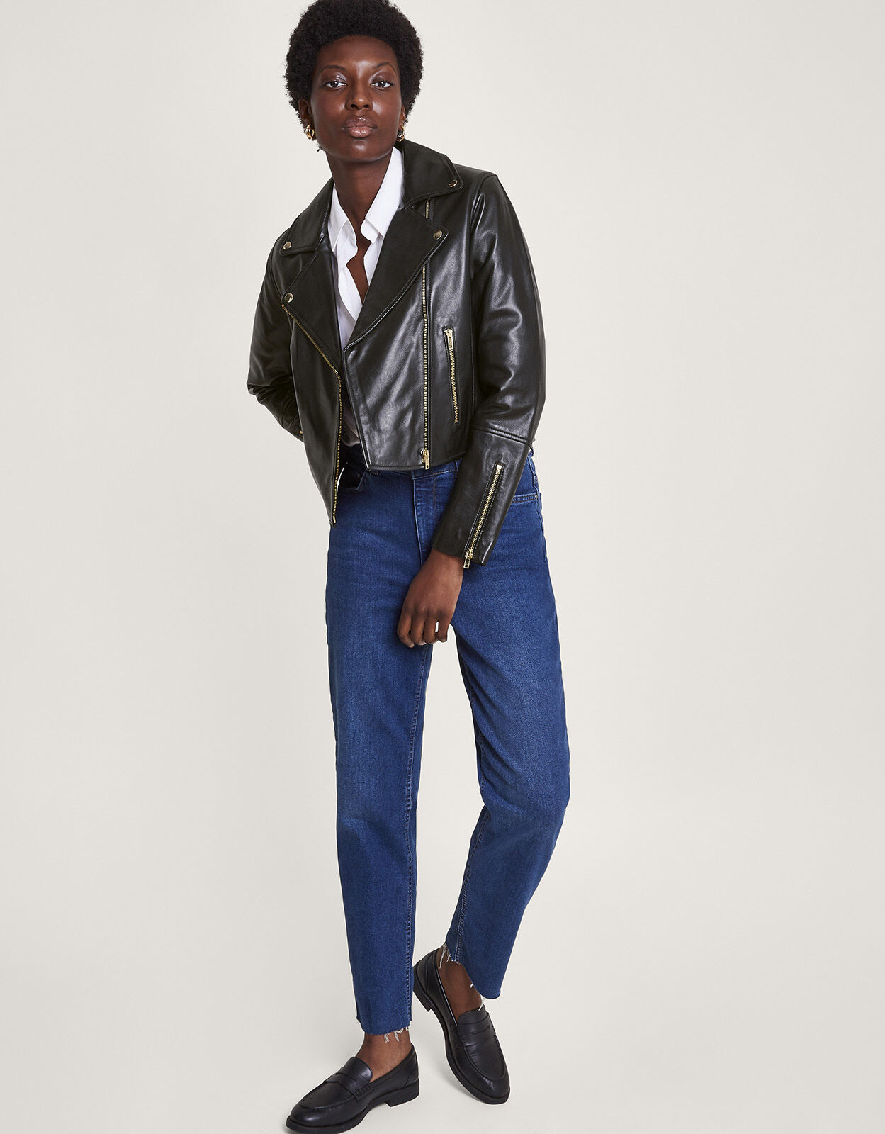 Leather biker jacket uk outlet