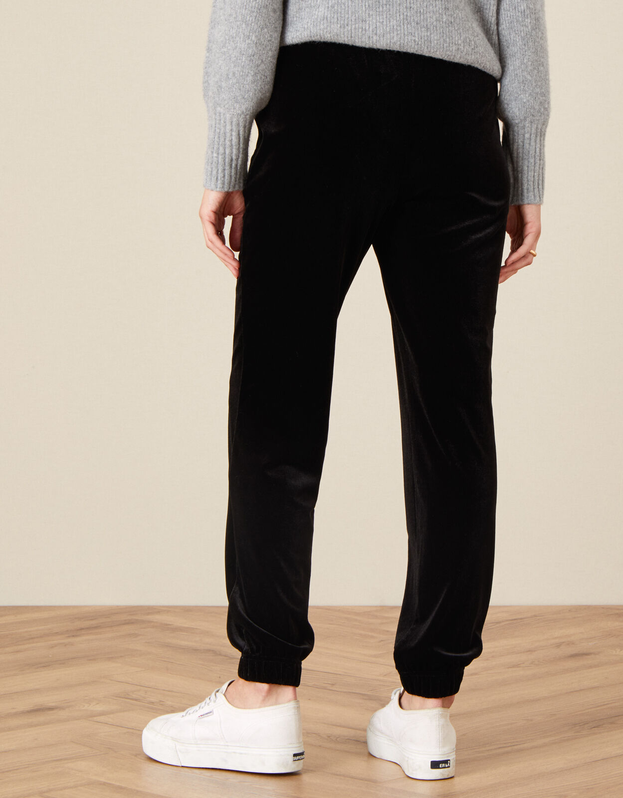 Velvet jogger pants sale