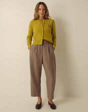 Orla High Waisted Barrel Leg Trousers, Mink (MINK), large