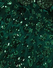 Esmeralda Sequin Collar Party Dress, Green (GREEN), large