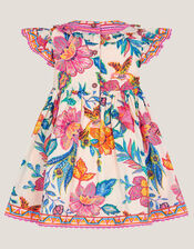 Baby Milena Floral Print Dress, Ivory (IVORY), large