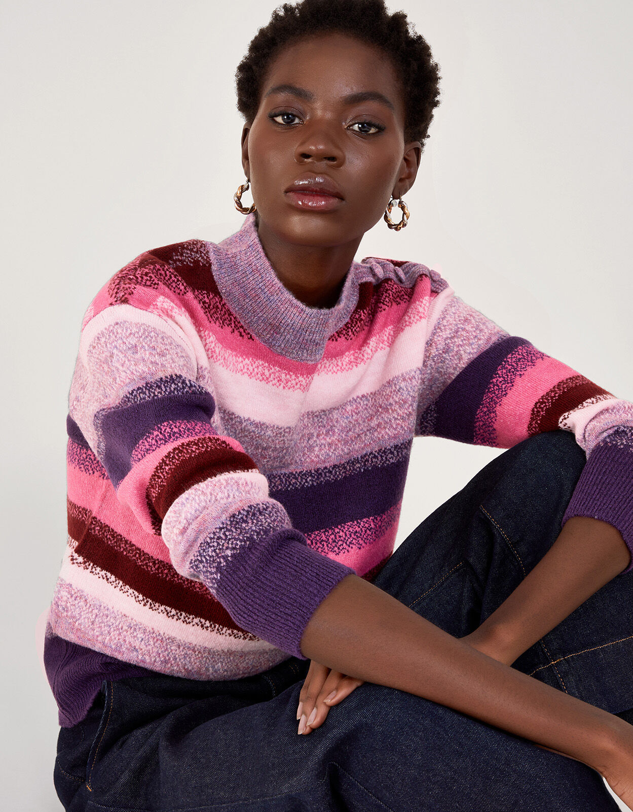 Women pink jumper on sale