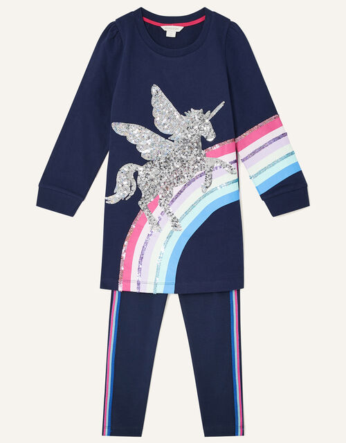 Pegasus Rainbow Sweat Set , Blue (NAVY), large
