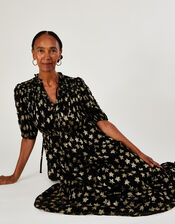Serenity Star Maxi Dress, Black (BLACK), large