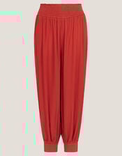 Reese Shirred Harem Trousers, Orange (RUST), large