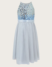 Ombre Sequin Truth Dress, Blue (BLUE), large