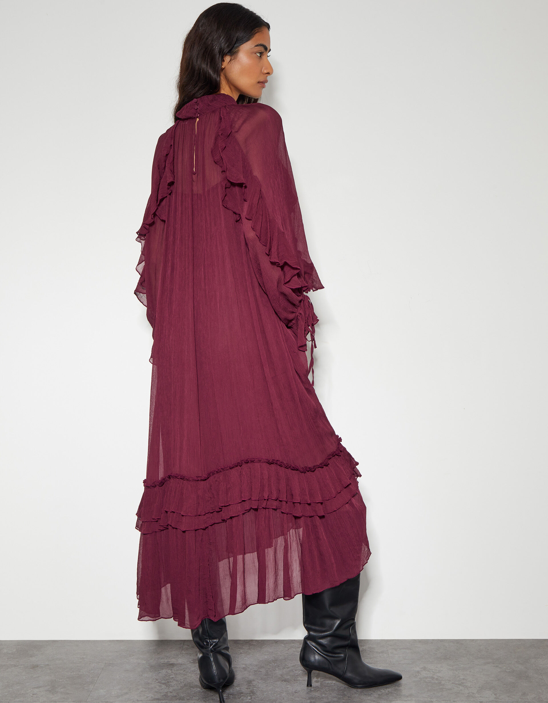 Kelly Ruffled Midi Dress