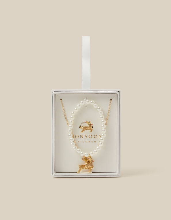 Reindeer Jewellery Gift Box Set, , large