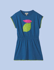 Hatley Sequin Lime T-Shirt Dress, Blue (BLUE), large