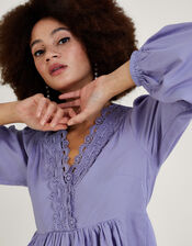 Lucy Lace Plain Top in LENZING™ ECOVERO™ , Purple (LILAC), large