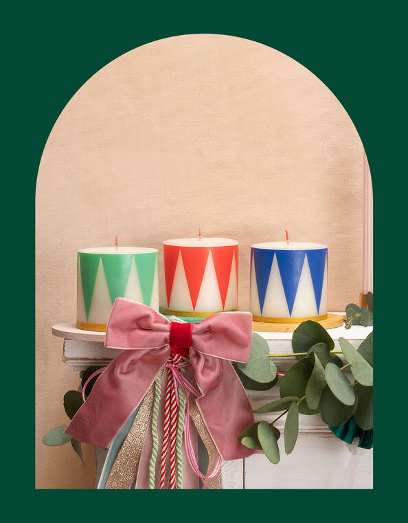 Meri Meri 3-Pack Small Drum Christmas Candles, , large